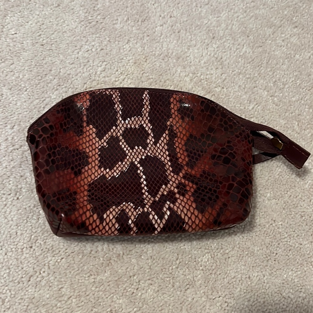 Sharif Cosmetic bag - snake skin print- never used